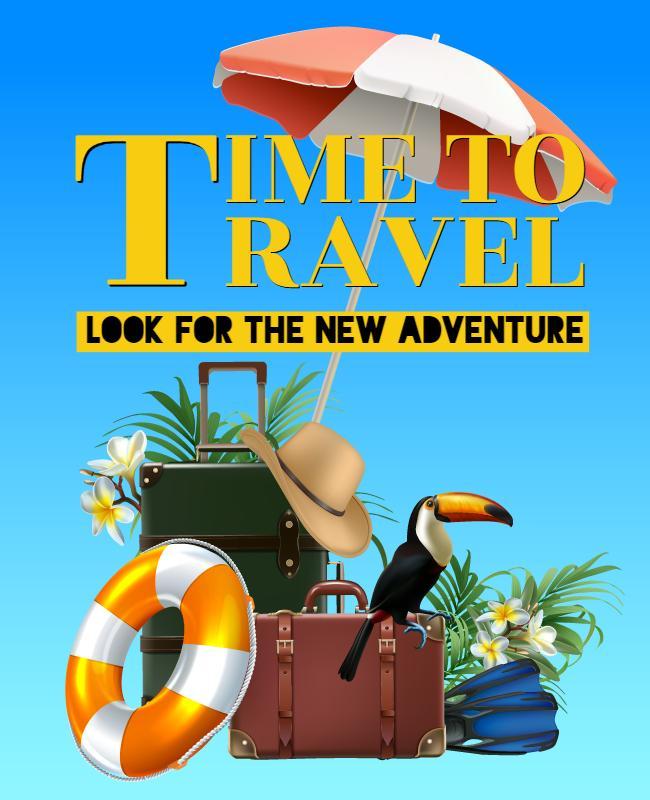 Tropical Travel Adventure Vacation Poster Template