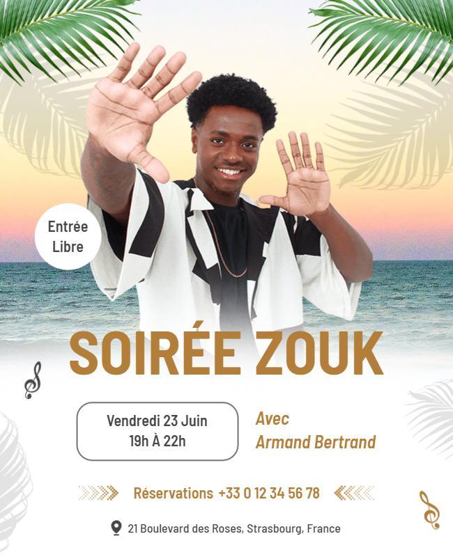 Tropical Zouk Dance Party Flyer Template