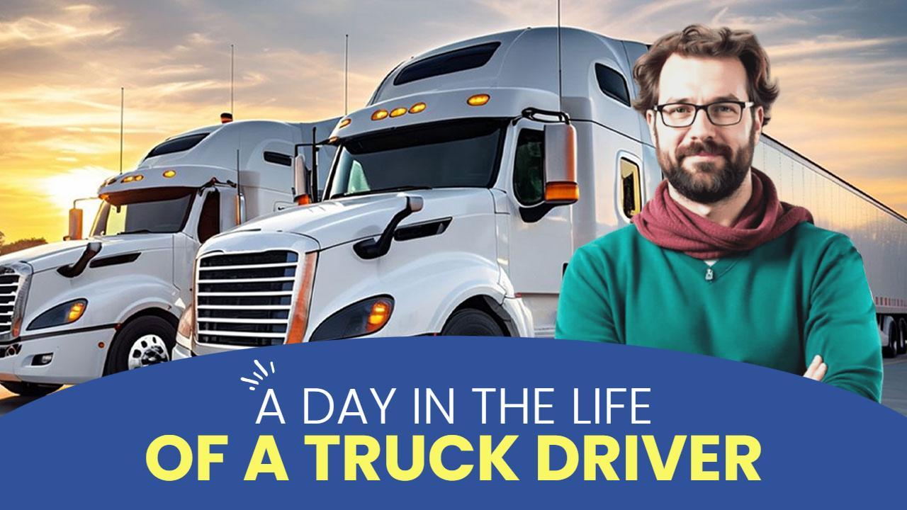 Truck Driver Daily Life Adventure Trending YouTube Thumbnail Template