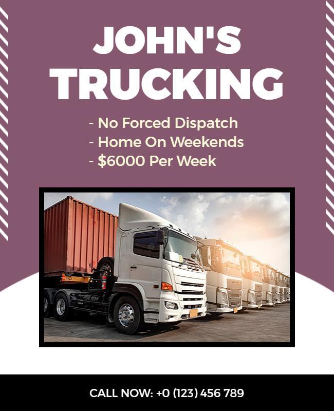 Trucking Company Recruitment Flyer Template