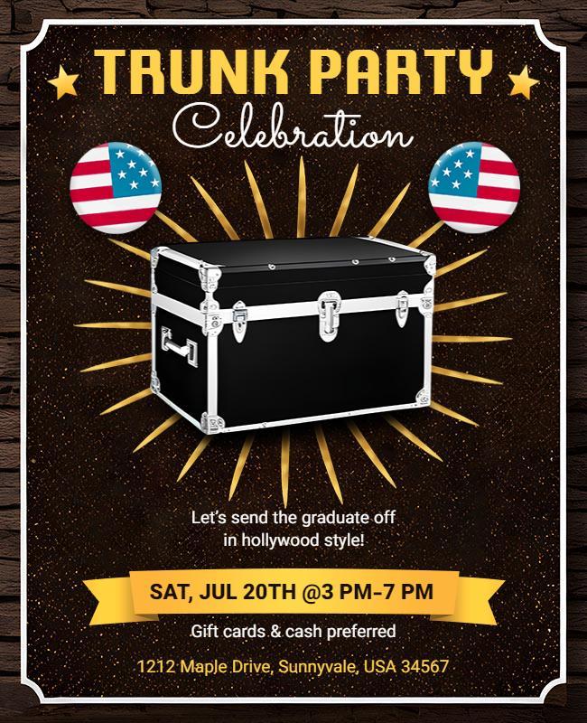 Trunk Party Celebration Flyer Template