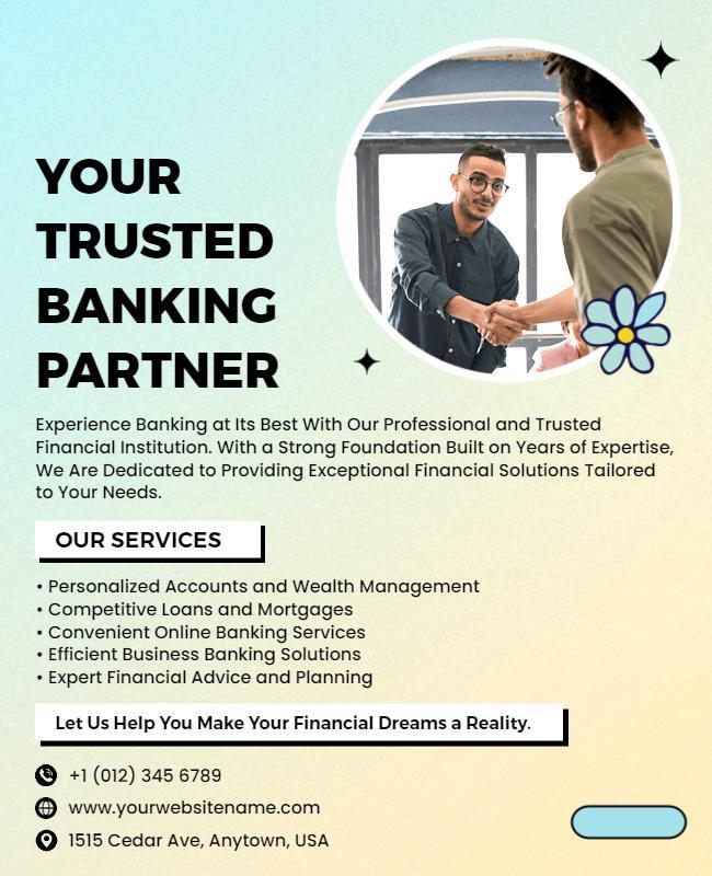 Trusted Banking Services Promotion Flyer Template