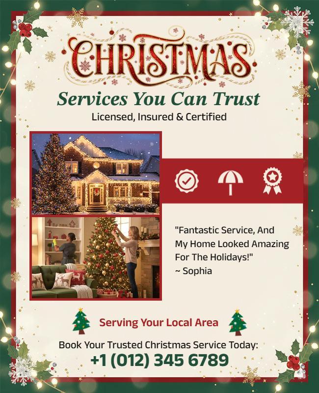 Trusted Christmas Services Promotional Flyer Template
