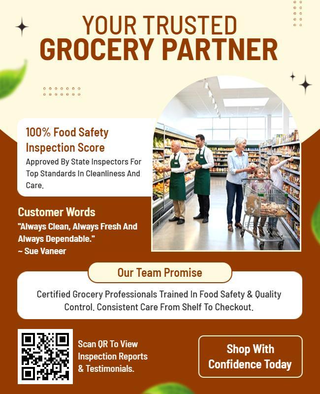 Trusted Grocery Partner Announcement Flyer Template