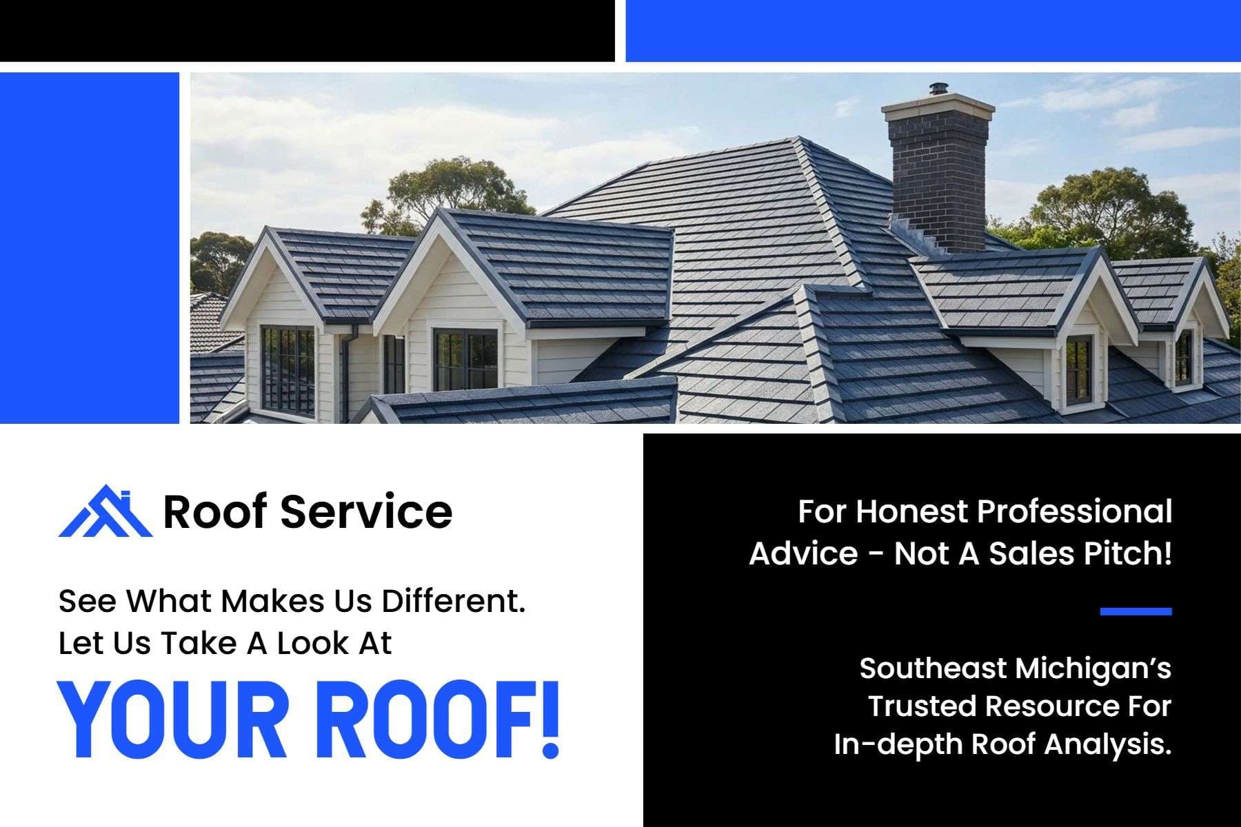 Trusted Roof Analysis Service Postcard Template