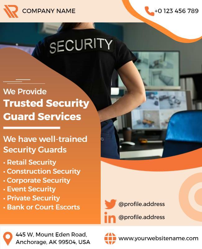 Trusted Security Guard Services Flyer Template