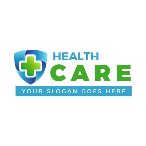 Trustworthy Blue and Green Hospital Care Services Logo Template