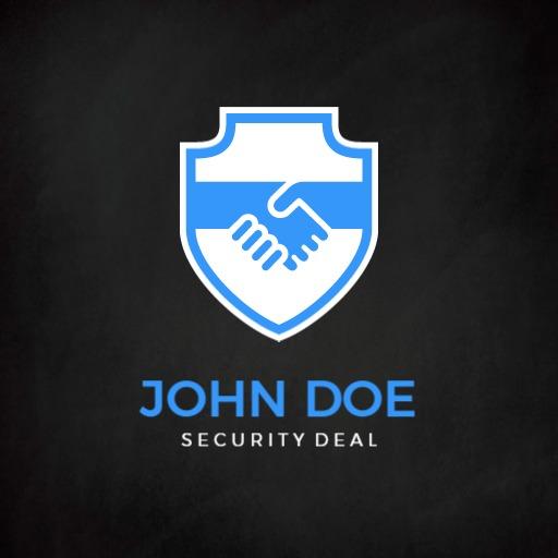 Trustworthy Blue Shield Symbolizing Security and Collaboration Logo Template