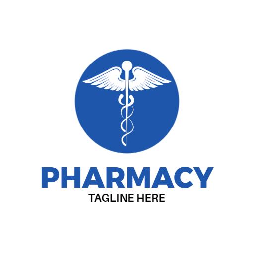 Trustworthy Healthcare with Iconic Blue Pharmacy Logo Template