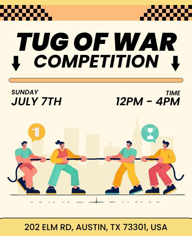 Tug of War Competition Event Flyer Template