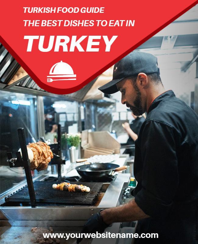 Turkish Cuisine Dining Guide Flyer Template