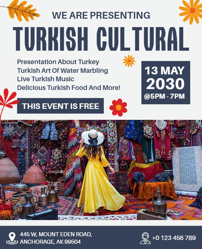 Turkish Cultural Celebration Event Flyer Template