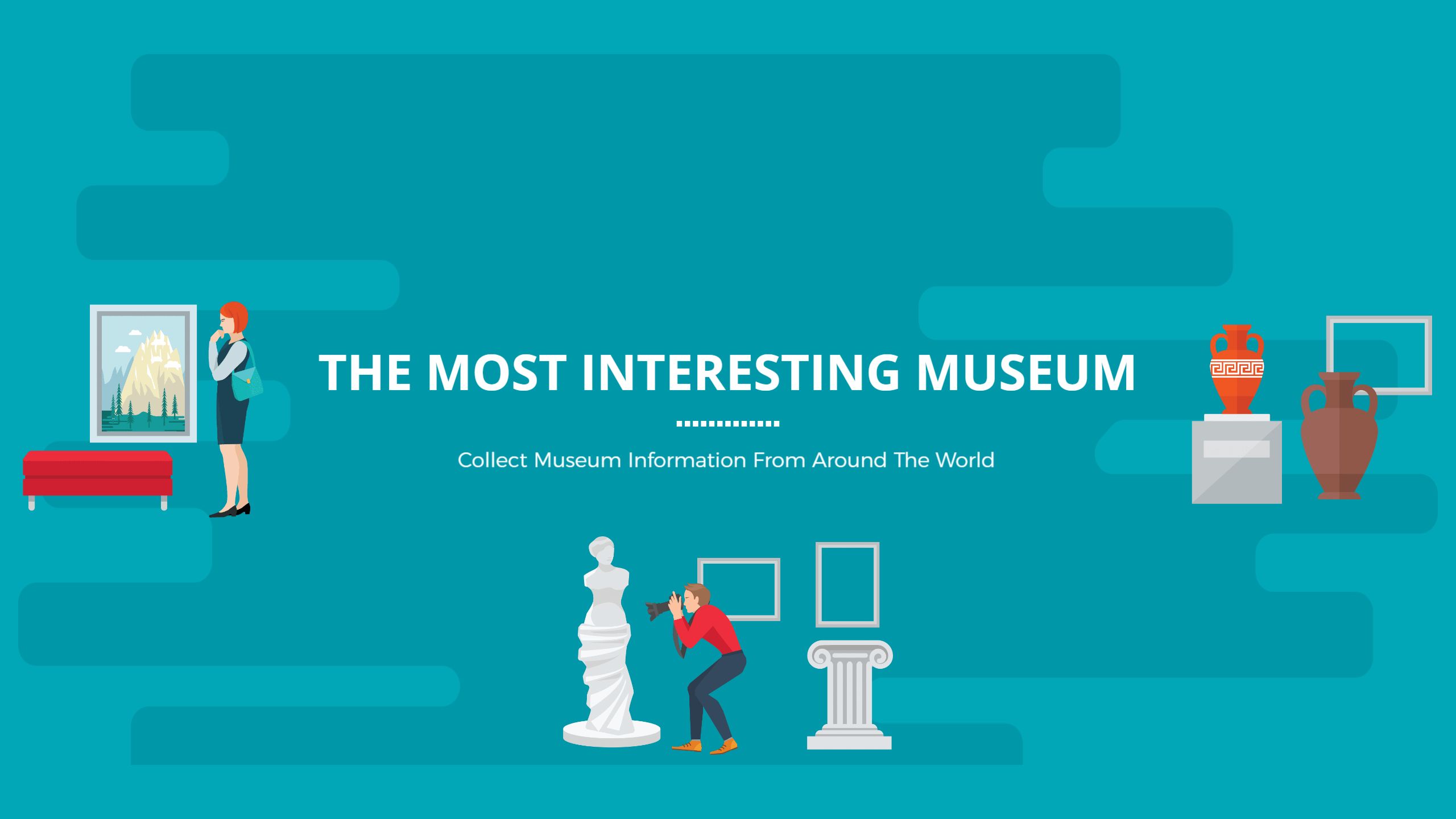 Turquoise Background Showcasing Artifacts YouTube Banner Template