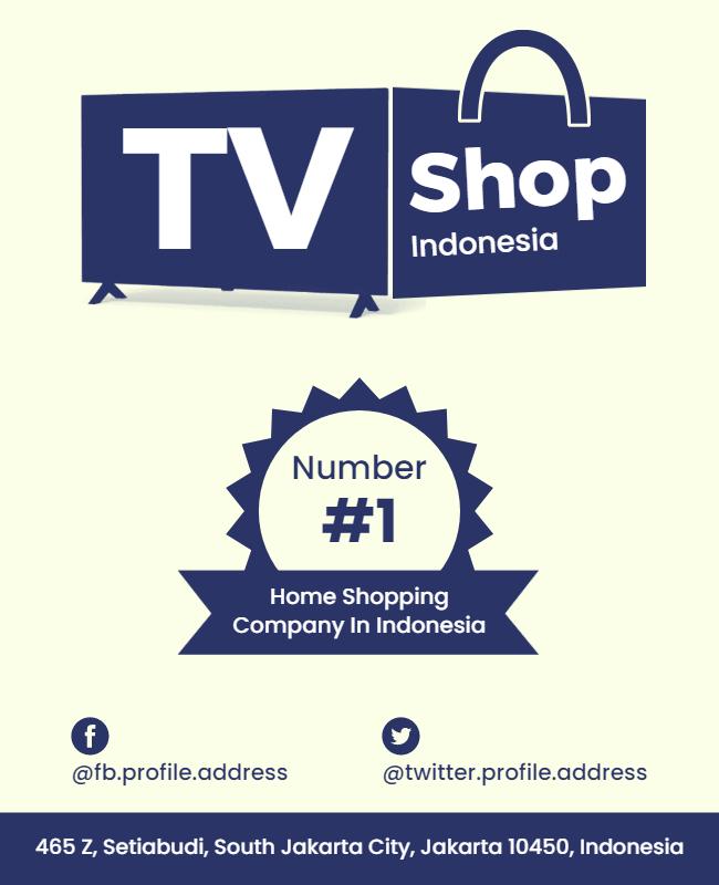 Tv Shopping Promotion Flyer Template
