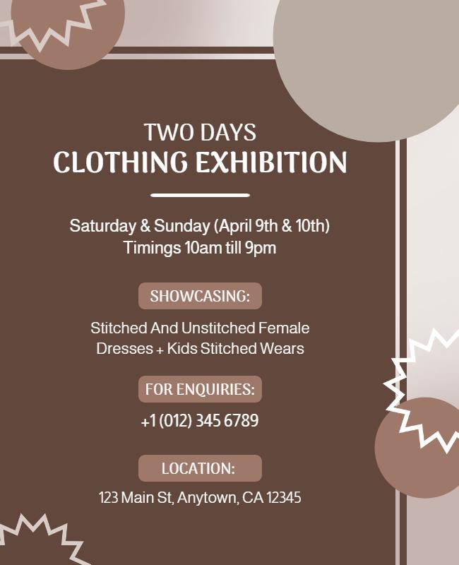 Two Day Clothing Exhibition Event Flyer Template