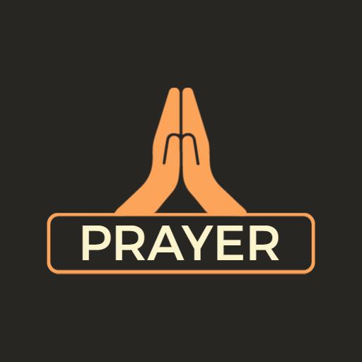 Two Hands in Prayer Gesture Expressing Spirituality Logo Template
