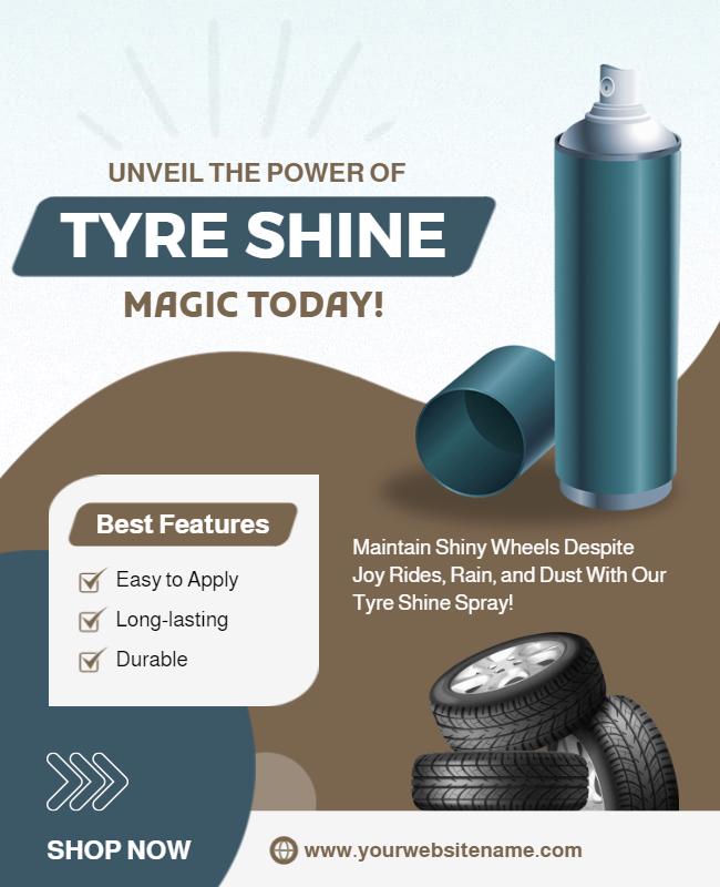 Tyre Shine Product Promotion Flyer Template