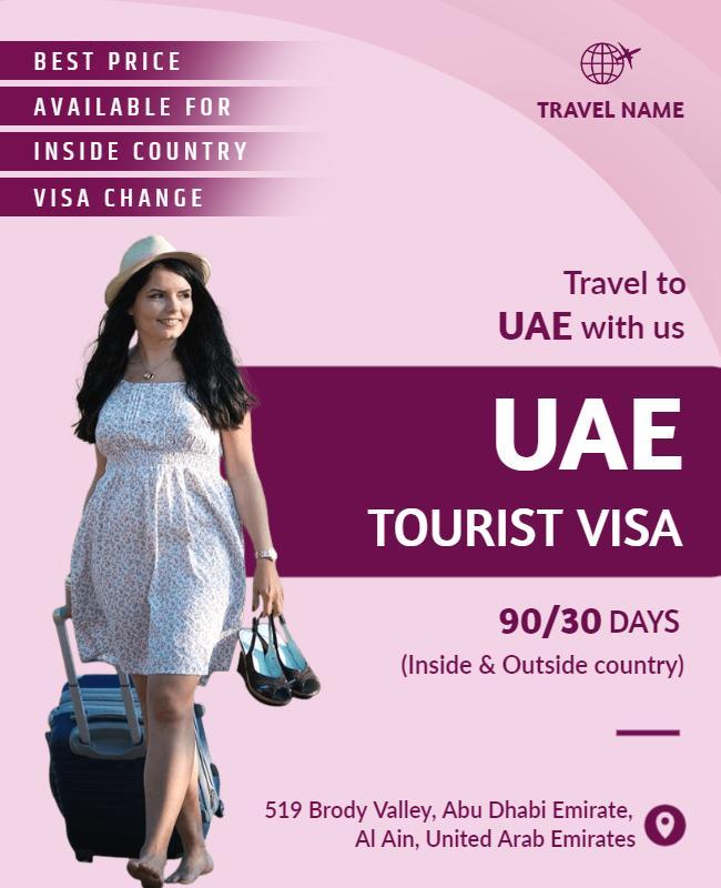 Uae Tourist Visa Promotion Flyer Template