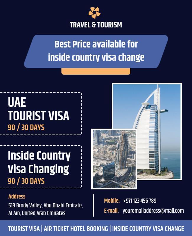 Uae Tourist Visa Services Promotion Flyer Template