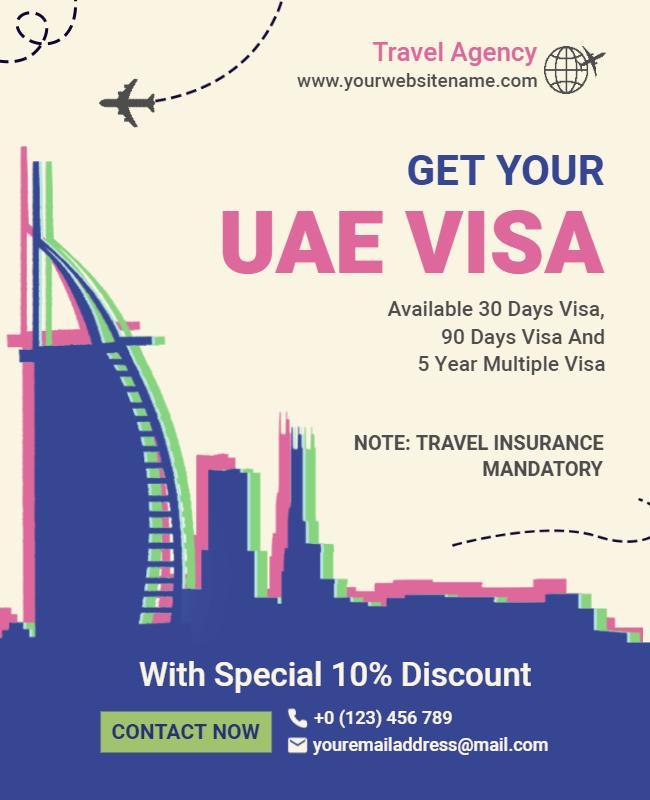 Uae Visa Services Promotional Flyer Template