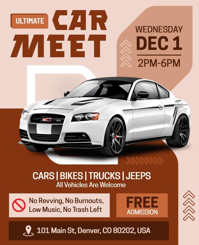 Ultimate Car Meet Event Flyer Template