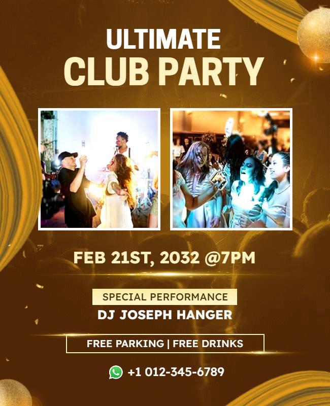 Ultimate Club Party Celebration Flyer Template