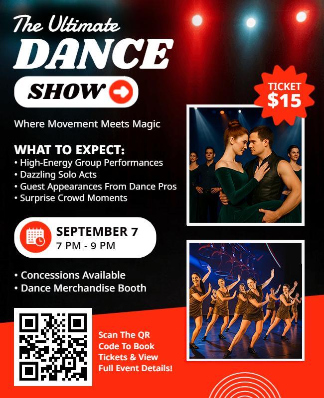 Ultimate Dance Show Event Flyer Template
