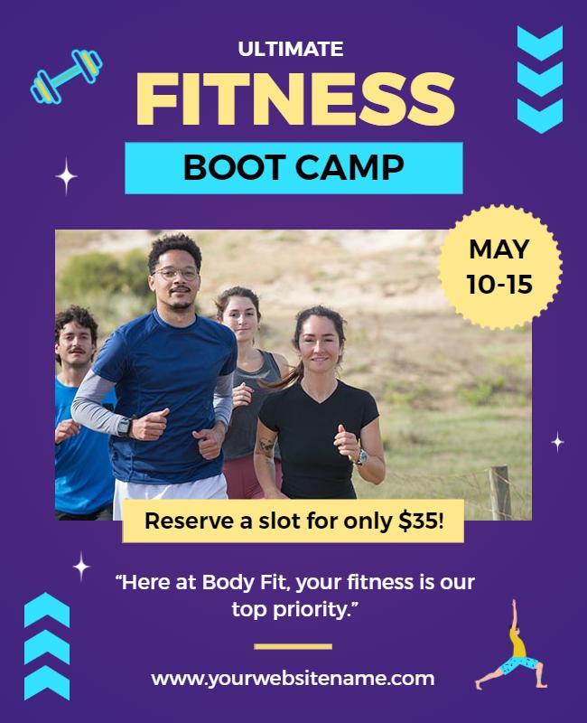 Ultimate Fitness Boot Camp Event Flyer Template