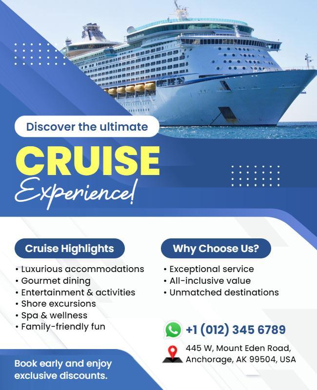 Ultimate Luxury Cruise Experience Flyer Template