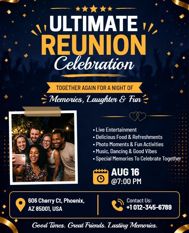 Ultimate Reunion Celebration Event Flyer Template