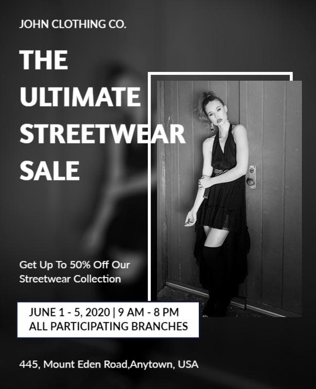 Ultimate Streetwear Fashion Sale Flyer Template