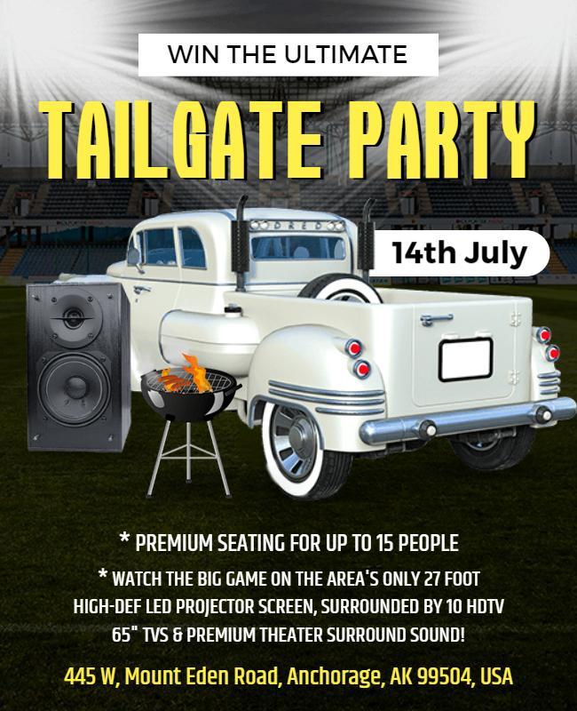 Ultimate Tailgate Party Event Flyer Template