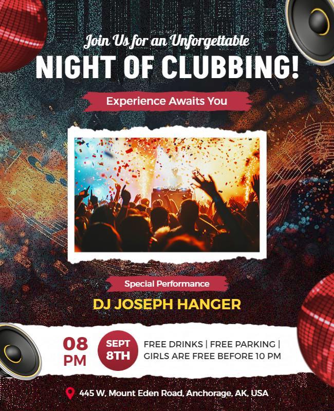 Unforgettable Night Of Clubbing Event Flyer Template