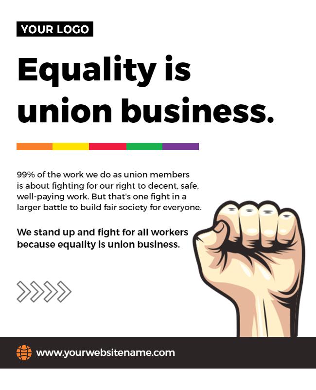 Union Equality Advocacy Flyer Template