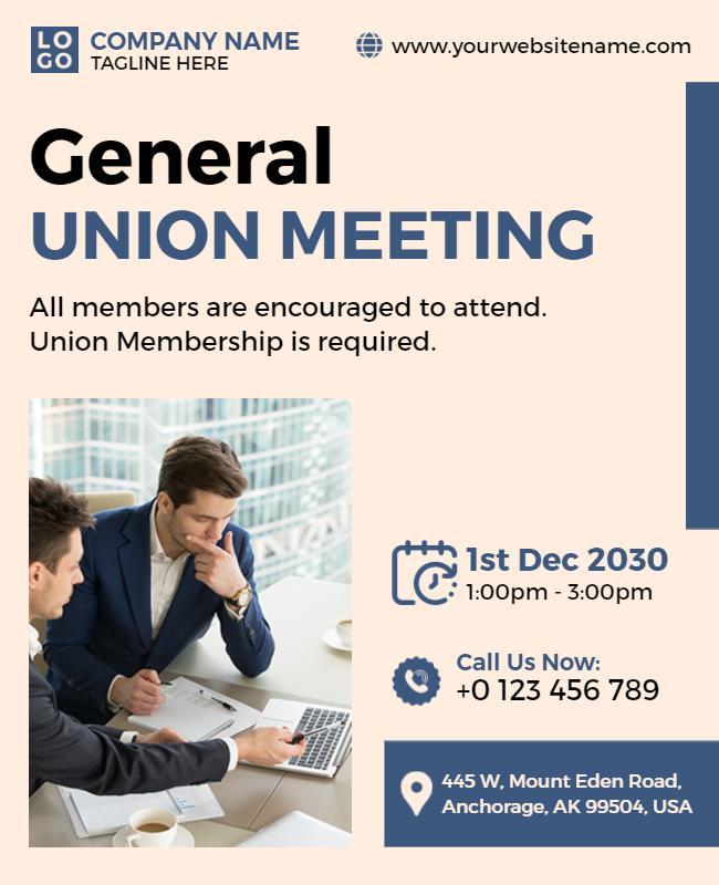 Union Membership General Meeting Flyer Template