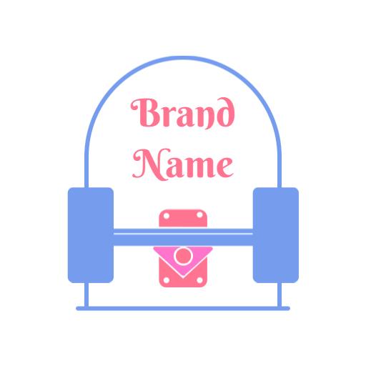 Unique Blue and Pink Skate Design for Skating Logo Template