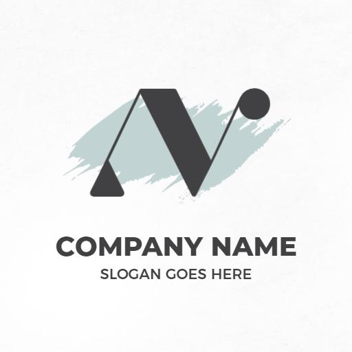Unique Geometric N Letter Design with Modern Aesthetics Logo Template