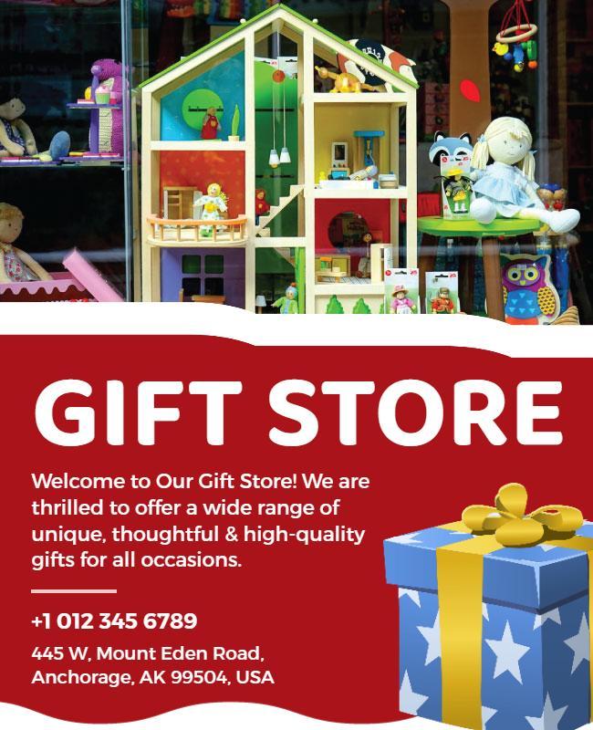 Unique Gift Store Promotional Flyer Template