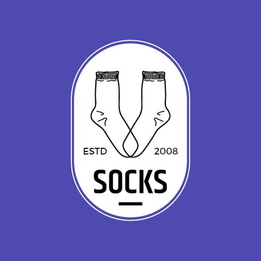 Unique Illustrated Socks Design Highlighting Comfort and Quality Logo Template