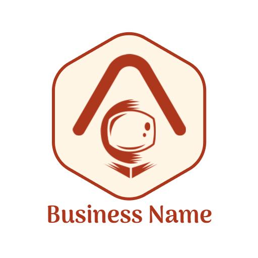 Unique Retro Style Astronaut Logo with Earthly Colors Logo Template