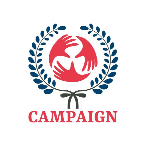 United Hands Symbolizing Unity and Supportive Campaign Logo Template