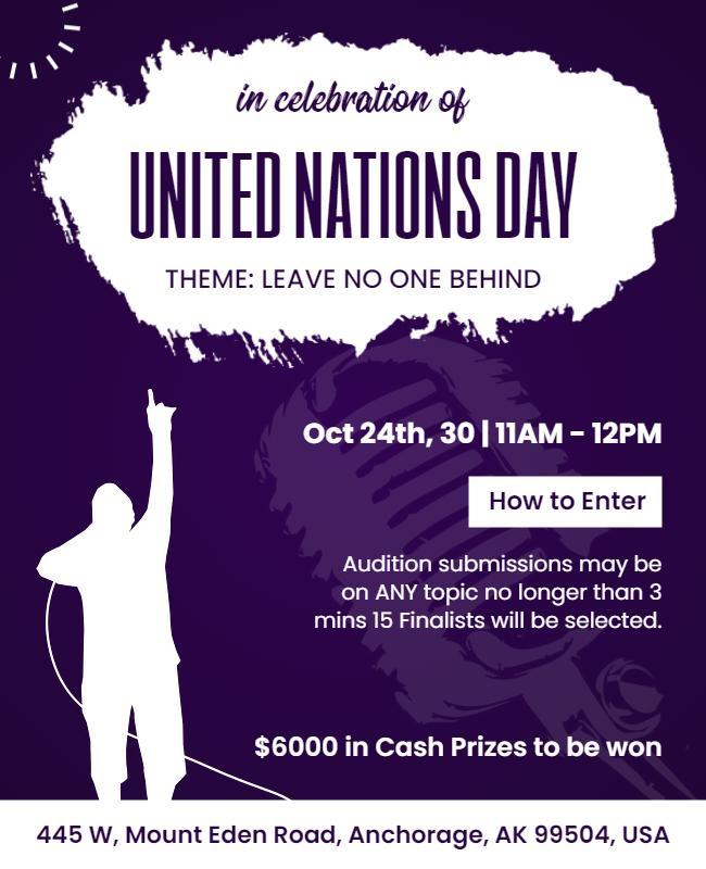 United Nations Day Celebration Event Flyer Template