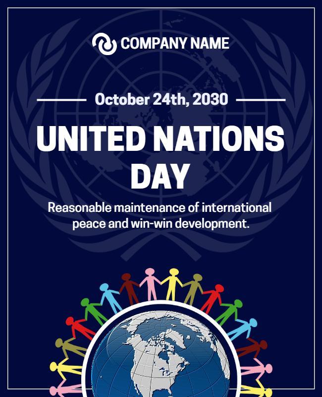 Global Unity Theme for United Nations Day Flyer Template