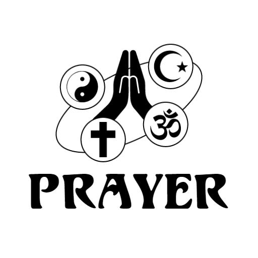 Unity in Diversity with Symbols and Praying Hands Prayer Logo Template