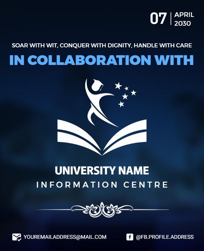 University Collaboration Information Center Flyer Template