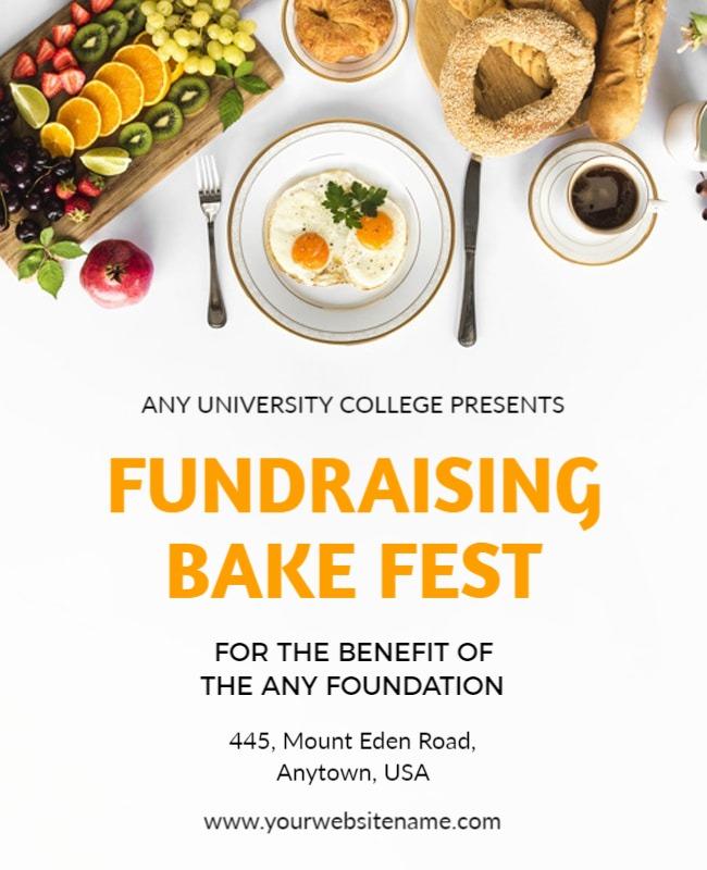 University Fundraising Bake Fest Flyer Template