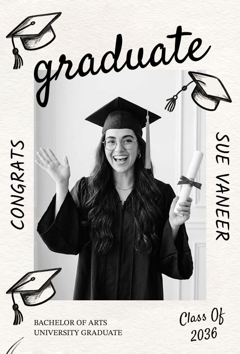 University Graduate Celebration Announcement Template
