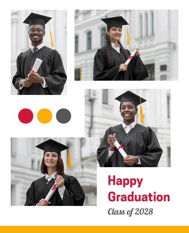 Festive Colorful Graduation Celebration Flyer Template