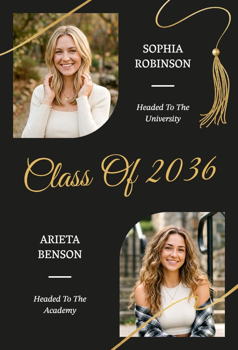 University Graduation Class Announcement Template