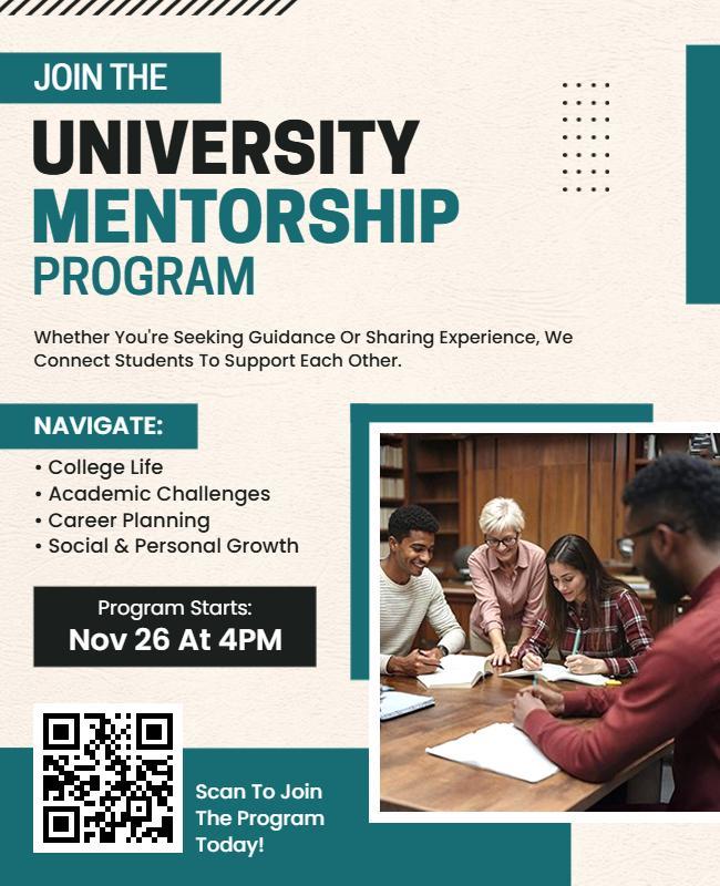 University Mentorship Program Flyer Template